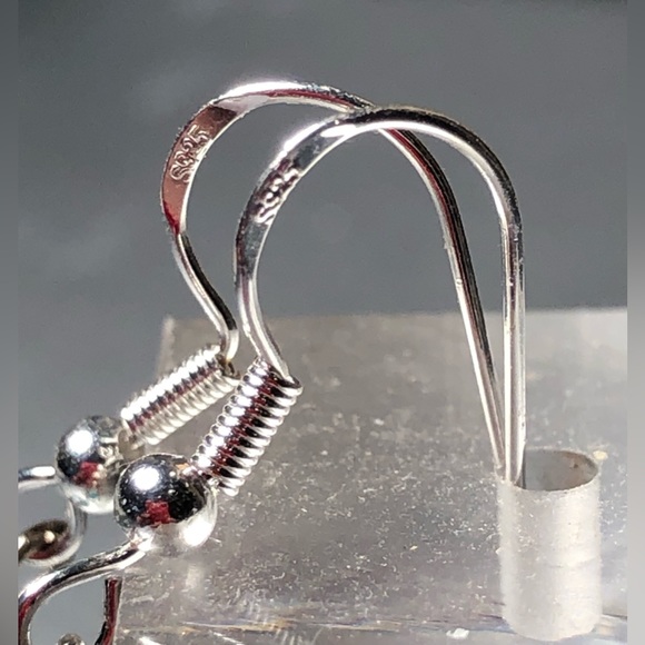 HAND CRAFTED necklace earring gift set Blue Silver upcycled clear glass beads - Picture 10 of 14